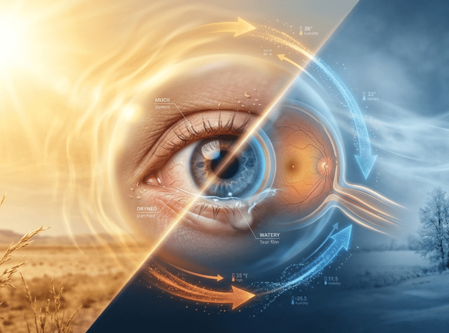 Sudden temperature changes affect vision