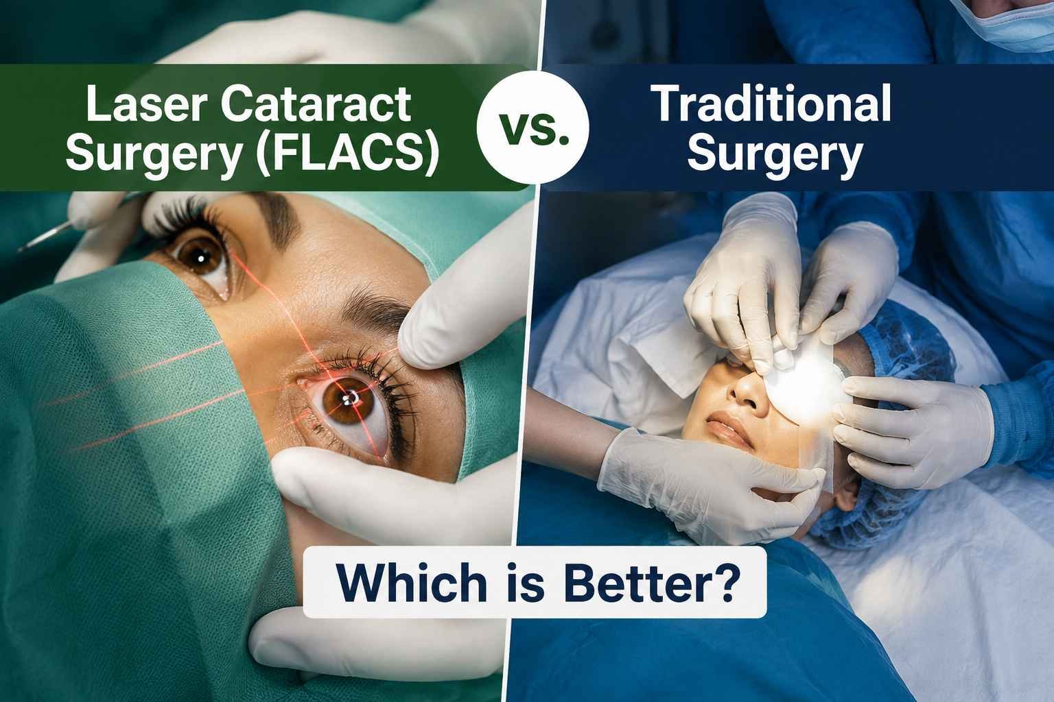 Comparison of laser cataract surgery and traditional cataract surgery techniques