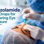 Ophthalmologist applying eye drops to a patient to help lower eye pressure and manage glaucoma.