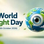 World Sight Day 2026 graphic featuring an eye on a globe with the date October 8, 2026.